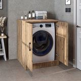 Çamaşır-Kurutma Makinesi Alt Dolabı Kapaklı Banyo Alt Dolap - Atlantik Çam