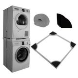 Çamaşır Kurutma Makinesi İstifleme Birleştirme Kiti Bosch Siemens için Ayarlanabilir Gri - Inox