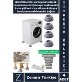 Çamaşır Makinesi Sandalye Kanepe Yatak Mobilya Titreşim Önleyici Sabitleyici Kaydırmaz Ayak 4 Adet - 1 - 4'lü