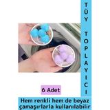 Çamaşır Makinesi Temizlenebilir Tekrar Kullanılabilir Yüzen Tüy Toz Kıl Saç Toplayıcı Filtre 6 Adet