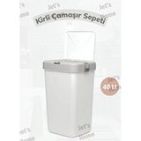 Çamaşır Sepeti Bas-çek Kirli Çamaşır Kutusu 40 Litre