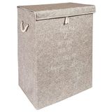 Çamaşır Sepeti Kirli Çamaşır Torbası Çamaşır Sepet Keçe Kapaklı Çok Amaçlı Kutu Sepet Oyuncak Saklama Sepeti (55x40x30 Cm)
