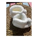 Çamaşırsepeti Bebek Pandufu Ev Patiği Bebe Yumuşak Dokulu Peluş Patik Hediyelik Sevimli Panduf 15-21 Numara