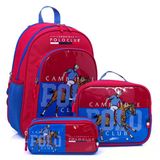 Cambridge Polo Club Riders Edition 3'Lü Erkek İlkokul Çanta Seti - Saks Mavi - Plcan2114