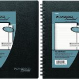 Cambridge Sınırlı İş Defteri, 8-1/2 "x 11", Sert Kapak, Wirebound, Siyah (06100) (Düzenle Расk)