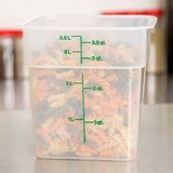 Cambro Camsquares 3.8 Litre Yarı Saydam Kare Saklama Kabı