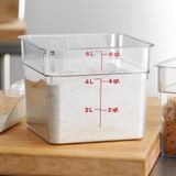 Cambro Polikarbon Camwear 5.7 Litre Ölçekli Kare Saklama Kabı