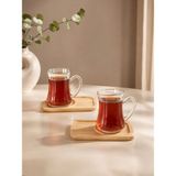 Cambu Bambu Tabaklı Morning 2'li Çay Bardağı - 180 ml - 2 Adet