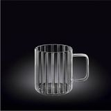 Cambu Line Double Espresso Fincanı Kulplu Borosilikat 4'lü Cam Fincan Seti 150 ml - Şeffaf