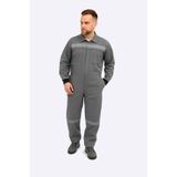 Çamdalı İş Elbiseleri 16x12 Gabardin Yazlık Boy İş Tulumu Reflektörlü 5 Cepli Orta Gri