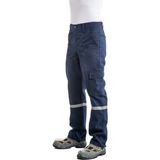 Çamdalı İş Elbiseleri 7/7 Gabardin Kışlık Lacivert İşçi Pantolonu Kalın Reflektörlü İş Pantolonu XL