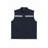 Çamdalı İş Elbiseleri 7x7 Gabardin Polarlı Yelek 4 Cepli Reflektörlü