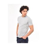 Çamdalı İş Elbiseleri Bisiklet Yaka Gri Kısa Kollu Süprem Iş Tişörtü - O Yaka T-shirt Bisiklet Yaka Tişört Cepli