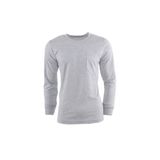 Çamdalı İş Elbiseleri Bisiklet Yaka Gri Uzun Kollu Sweatshirt Süprem 0 Yaka Cepli Iş T-shirt