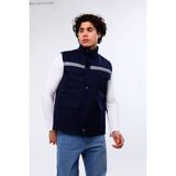 Çamdalı Iş Elbiseleri - Iş Yeleği Kapitoneli ve Reflektörlü Lacivert Kalın Işçi Yeleği - 3XL