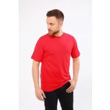 Çamdalı İş Elbiseleri O Yaka Kırmızı Kısa Kollu Süprem Iş Tişörtü - Bisiklet Yaka T-shirt