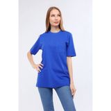Çamdalı Iş Elbiseleri O Yaka Saks Mavi Kısa Kollu Süprem Iş Tişörtü - O Yaka T-Shirt - Saks Mavisi