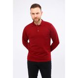 Çamdalı Iş Elbiseleri - Polo Yaka Bordo 20/10 Iki Iplik Kışlık Iş Sweatshirt S