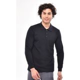 Çamdalı Iş Elbiseleri - Polo Yaka Lacivert 20/10 Iki Iplik Kışlık Iş Sweatshirt 5XL