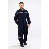 Çamdalı İş Elbiseleri Yazlık Iş Tulumu 16/12 Gabardin Lacivert Boy Tulum Reflektörlü 5 Cepli