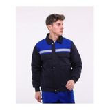 Çamdalı Saks Mavi Robalı Kapitoneli Lacivert 7/7 Gabardin Kışlık Iş Montu - 01L-Lacivert - 4XL