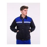 Çamdalı Saks Mavi Robalı Kapitoneli Lacivert 7/7 Gabardin Kışlık Iş Montu - 01L-Lacivert - XL