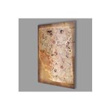 Camdan Tablo (1359) Piri Reis Haritası 4mm Dayanıklı Cam Tablo Temperli Cam, Piri Reis Map Glass Wall Decor Görsel 110 x 71
