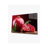 Camdan Tablo (160) Nar 4mm Dayanıklı Cam Tablo Temperli Cam, Pomegranate Glass Wall Art Görsel 90 x 60
