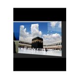 Camdan Tablo (402) Kabe Kutsal Topraklar Dini Duvar Dekoru Cam Tablo 4mm Dayanıklı Temperli Cam Görsel 71 x 46