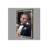 Camdan Tablo (795) Atatürk Portre Dikey Cam Tablo Hediyelik Büyük Tablo Ev Ofis Dekoru 1 36 x 24