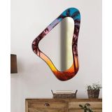 CAMDAN TABLO I Asimetrik Geometrik Renkli Dekoratif Duvar Aynası - Modern Tasarım-8 (90x60 cm)