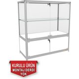 Camdolap.com Cam Dolap - Camlı Vitrin - Cam Dolap - Camlı Koleksiyon Vitrini - Teşhir Vitrini - Kupa Dolabı (Kurulu ve Kullanıma Hazır Gönderilmektedir.) - 9590D