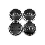Camel Audi A4-A5-A6-Q7 2016/2022 Jant Göbek Arması Takım (Oem Kalite) 8W0601170A 4M0601170 (Parlak Siyah)