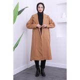 Camel Bel Kuşaklı Kaşe Kaban - 38