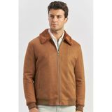 Camel Dolumlu Kürklü Yaka Likralı Kapitoneli Astar Slim Fit Dar Kesim Casual Mont 1007245152