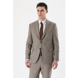 Camel Filafil Kırlangıç Yaka Çift Yırtmaç 6 Drop Slim Dar Kesim Klasik Takım Elbise 1001240162