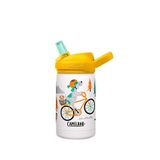 Camelbak Eddy Bisikletli Köpek Desenli 350 ml Beyaz Çelik Çocuk Suluk Matara