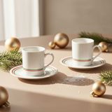 Camelia 2 Kişilik Kahve Fincanı Takımı Yeşil (Türk Kahvesi Hediyeli)