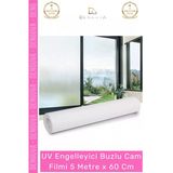 #Camfilmi Uv Engelleyici Gizlilik Sağlayan Yapışkanlı Dekoratif Buzlu Cam Filmi 5 Metre X 60 Cm Vitrin