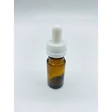Camgen Cam Amber Şişe Beyaz Çocuk Kilit Kapak İnce Cam Damlalık 10 ml 10'lu