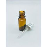 Camgen Cam Amber Şişe Gümüş Kapak İnce Cam Damlalık 10 ml 10'lu