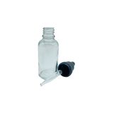 Camgen Cam Şeffaf Şişe Ince Cam Damlalık Kırılır Kapak Siyah 10 Adet 30 ml