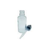 Camgen Cam Şeffaf Şişe Ince Cam Damlalık Siyah Kapak 10 Adet 30 ml