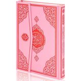 Cami Boy Bilgisayar Hatlı Arapça Cilt Bezi Mıklepli Kuran-ı Kerim - Pembe