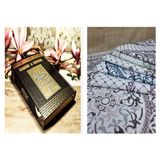 Cami Boy Kuranı Kerim Ciltli Kabe Desenli & Simli Seccade