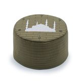 Cami Kalıp Sarık Takkesi, Haki Yeşil, Keçe (57 Cm) | Dini ve Manevi Ürünler