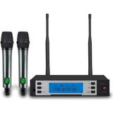 Camimarket C-2200EE Uhf Kablosuz Çift El Mikrofonu - Siyah - 1