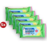 Camimarket Kokusuz 15’li Islak Mendil 5’li Set | Hac Umre Ihram Uyumlu Parfümsüz Mendil