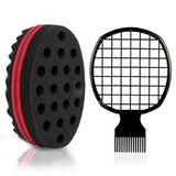 CAMOT 2 adet Afro Twist saç tarağı ve saç süngeri erkekler kadınlar için bukleler, saç süngeri yükseltme seti, saç için kıvırmak sünger fırça ve berber ve kişisel kıvırmak için büküm tarak