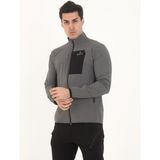 Camp Scoutland Camp255 Outdoor Tactical Su Iticili Erkek Fermuarlı Gri Taktik Sweatshirt